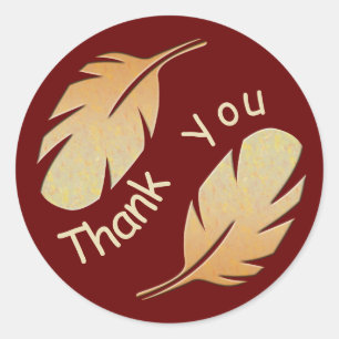 Sticker Rond Remerciements Couleurs d'Automne Appreciation de P