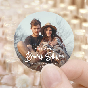 Sticker Rond Remerciements de Remise de Cadeaux de Mariage avec