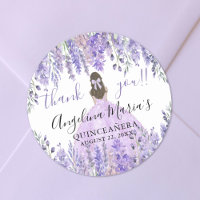 Remerciements Fleuraux Violets pour Quinceanera