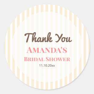 Sticker Rond Remerciements pour la fête de mariage "Beurrer ens