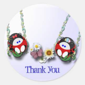 Sticker Rond Remerciements pour le temps oscillant