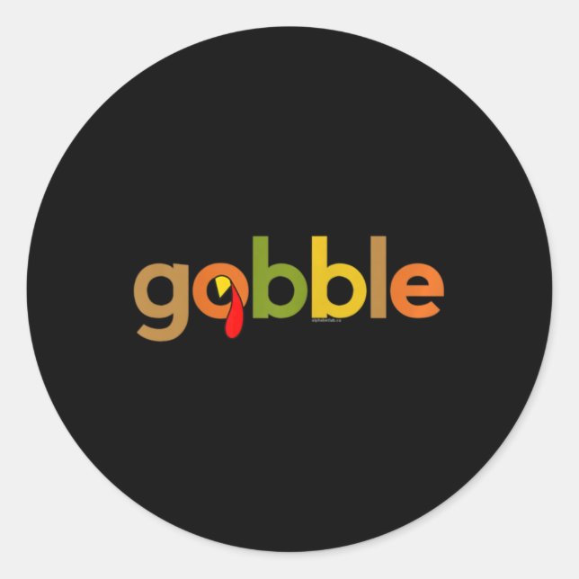 Sticker Rond Remerciements Pour Les Femmes Son Gobble Turquie D (Devant)