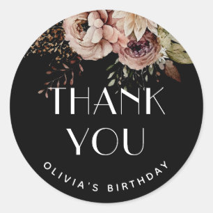 Sticker Rond Remerciements pour un doux 16e anniversaire Fave