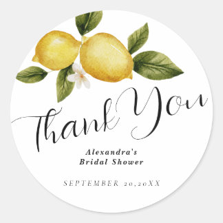 Sticker Rond Remerciements pour une Baby Shower de mariage Ital