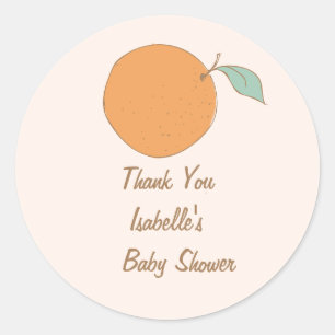 Sticker Rond Remerciements pour une Baby Shower Moderne pour un