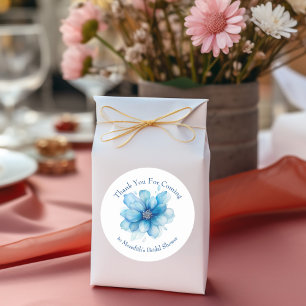 Sticker Rond Remerciements pour une douche de mariée aux fleurs