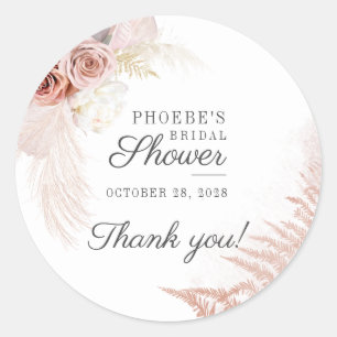 Sticker Rond Remerciements pour une Fête de Mariage en Terracot