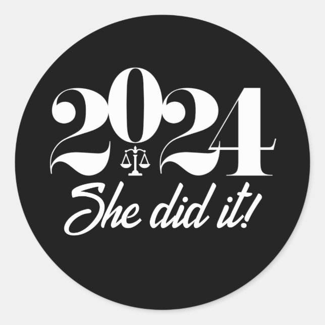 Sticker Rond Remise des diplômes de la faculté de droit (Devant)