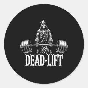 Sticker Rond Remise en état - Grande Faucheuse Halloween Gym Wo