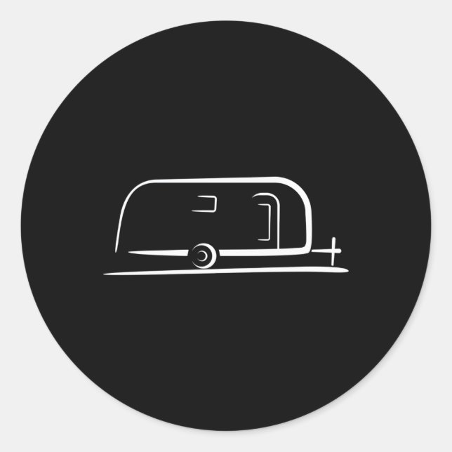Sticker Rond Remorque Camper Rv (Devant)
