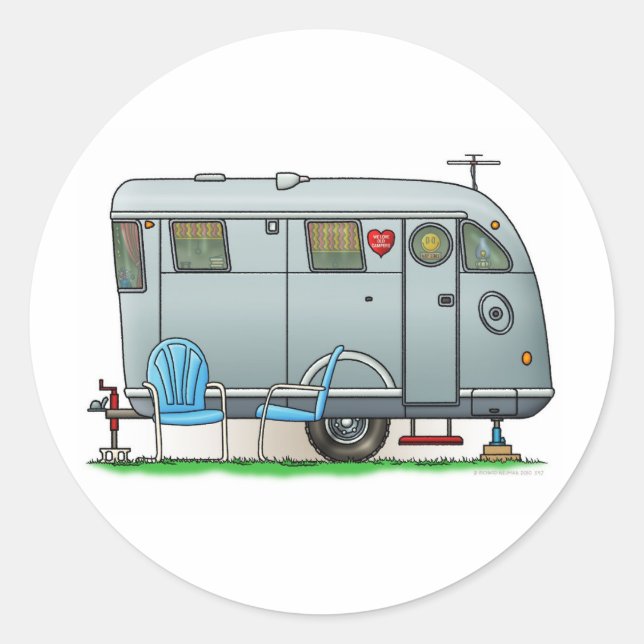 Sticker Rond Remorque Camper Spartan RV (Devant)