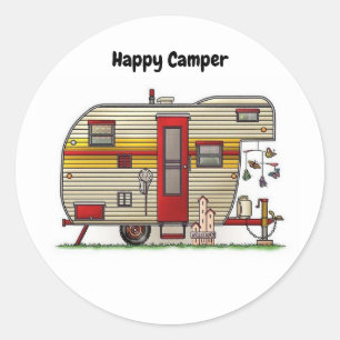 Sticker Rond Remorque de Camper