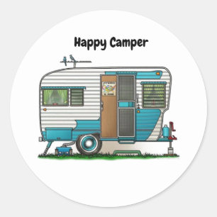 Sticker Rond Remorque de Camper