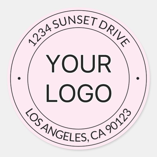 Sticker Rond Remplacement de logo facile & Texte éditable Ombre (Devant)