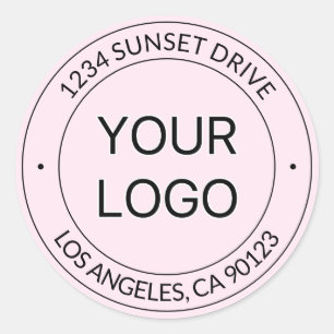 Sticker Rond Remplacement de logo facile & Texte éditable Ombre