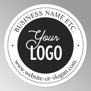 Sticker Rond Remplacement de logo facile & texte personnalisabl
