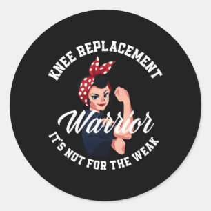 Sticker Rond Remplacement du genou Guerrier Chirurgie du genou 