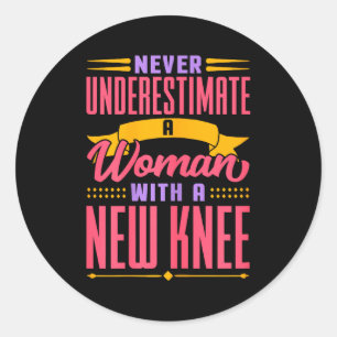 Sticker Rond Remplacement du genou pour les femmes Récupération