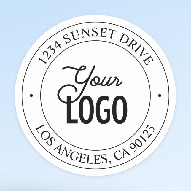 Sticker Rond Remplacement et personnalisation faciles du logo (Créateur téléchargé)