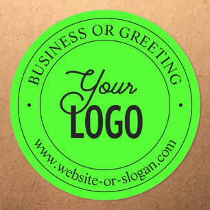 Sticker Rond Remplacement facile de logo et texte personnalisé