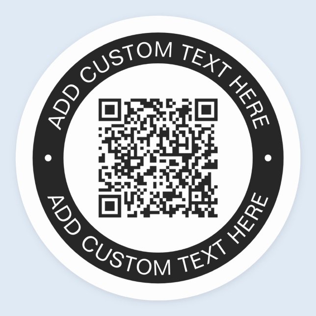 Sticker Rond Remplacez par votre propre code QR téléchargé ou v (Créateur téléchargé)