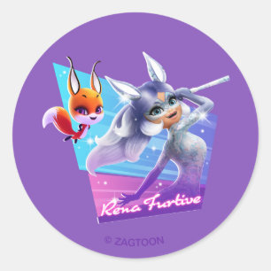 Sticker Rond Rena Furtive Graphic