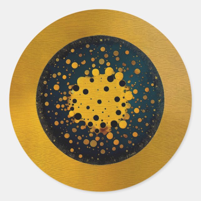 Sticker Rond Renaissance – Cercle Abstrait de l'Émergence (Devant)