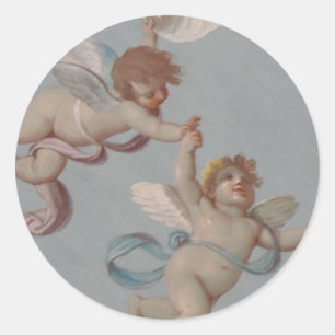 Sticker Rond Renaissance lunaire des Cherubs