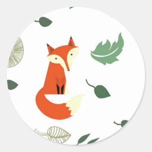 Sticker Rond Renard