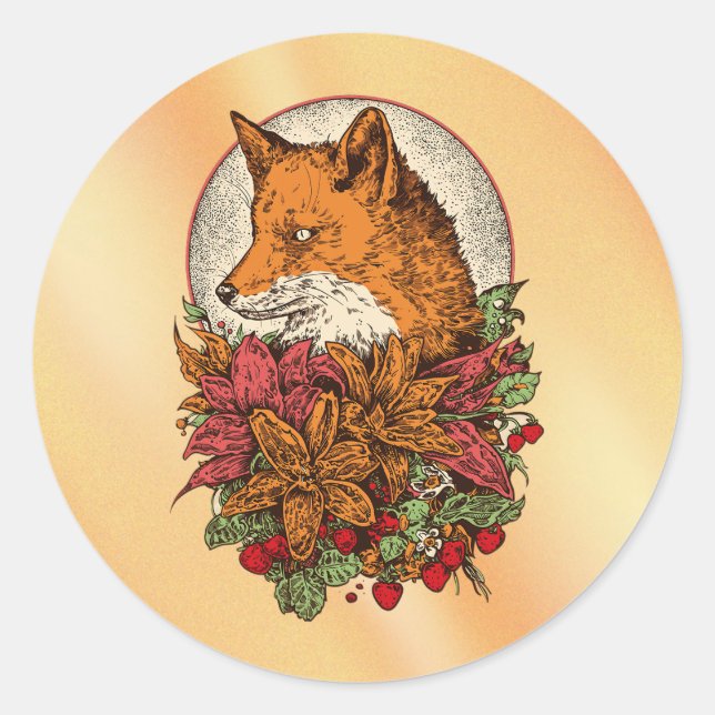 Sticker Rond Renard (Devant)