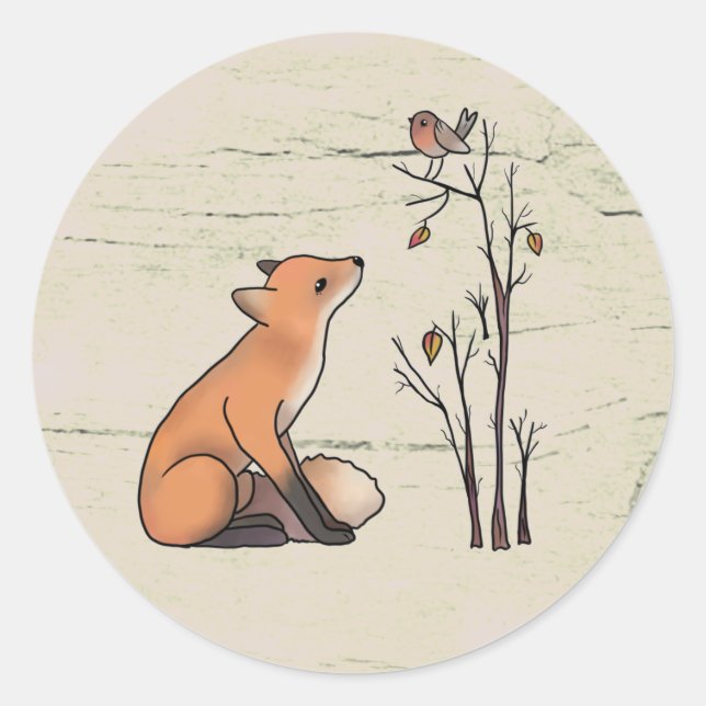 Sticker Rond Renard (Devant)