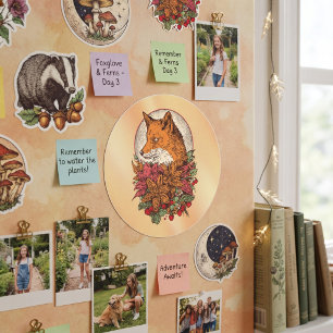 Sticker Rond Renard