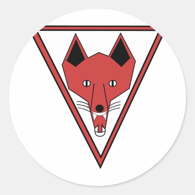 Sticker Rond Renard à grains U-255 (Devant)