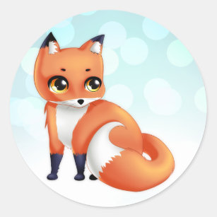 Autocollants Stickers Renard De Kawaii Zazzle Fr