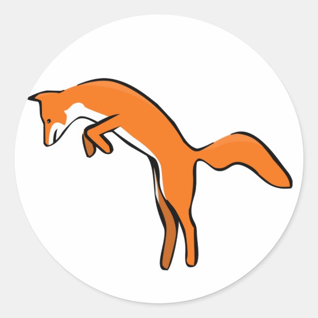 Sticker Rond Renard rouge (Devant)
