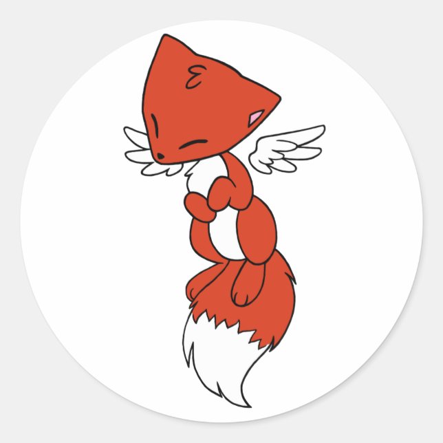 Sticker Rond Renard volant (Devant)