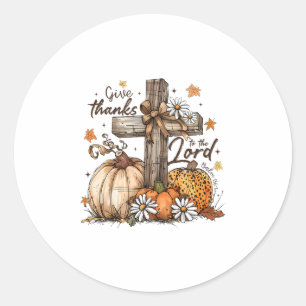 Sticker Rond Rendez Grâce au Seigneur Jésus Action de Grâce Aut