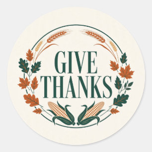 Sticker Rond Rendez Grâce — T-Shirt de Thanksgiving Badge Harve