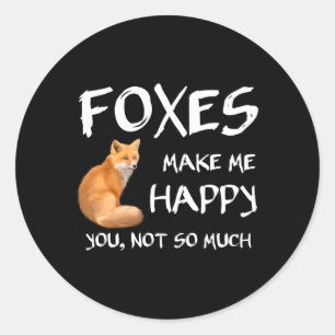 Sticker Rond Rendez-moi heureux Renard