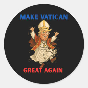 Sticker Rond Rendez son ancienne gloire au Vatican Drôle de Pap
