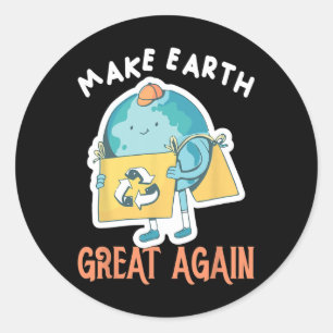 Sticker Rond Rendre à la Terre sa grandeur Jour des terres Plan
