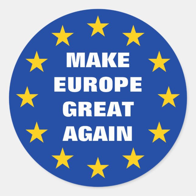 Sticker Rond Rendre à l'Europe sa grandeur Euro-ronds autocolla (Devant)