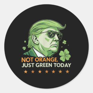 Sticker Rond Rendre à St Paddy's Great Again - Drôle Trump &