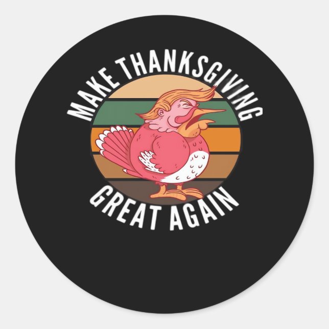 Sticker Rond Rendre à Thanksgiving sa grandeur Trumpkin - Hallo (Devant)