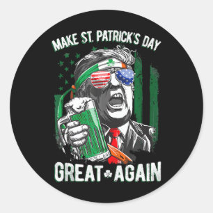 Sticker Rond Rendre la fête de la Saint Patrick grande à nouvea