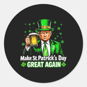 Sticker Rond Rendre la fête de la Saint Patrick grande à nouvea
