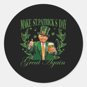 Sticker Rond Rendre la fête de la Saint Patrick grande à nouvea