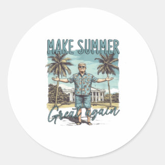 Sticker Rond Rendre la grandeur de l'été à nouveau, Trump été _