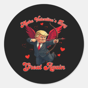 Sticker Rond Rendre la Saint-Valentin à la grandeur Drôle Amour