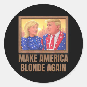 Sticker Rond Rendre l'Amérique à nouveau blonde _9